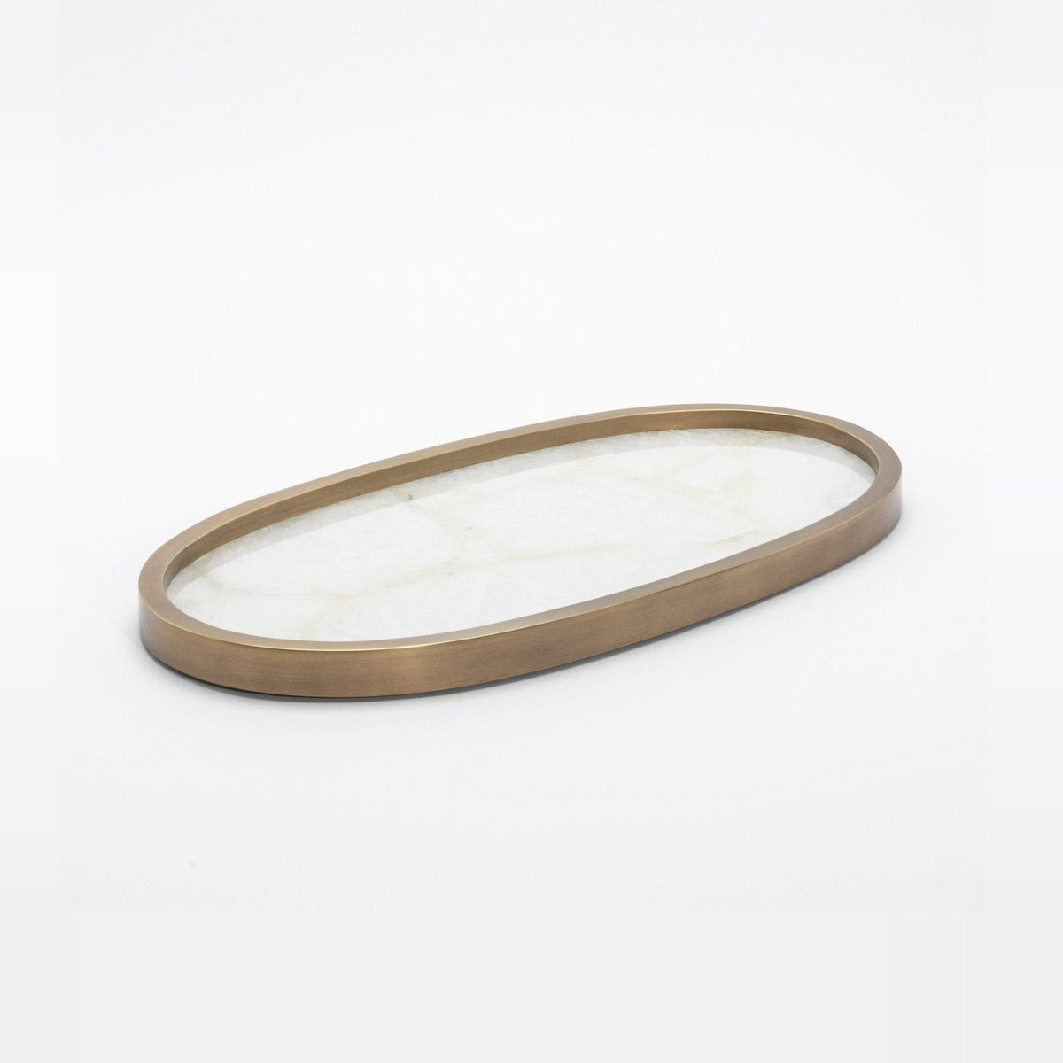 Tray in Quartz with Bronze Patina Brass by Kifu Paris