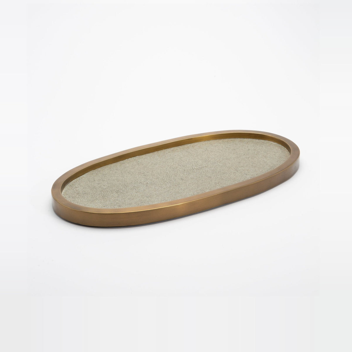 Tray in Shagreen with Bronze Patina Brass by Kifu Paris