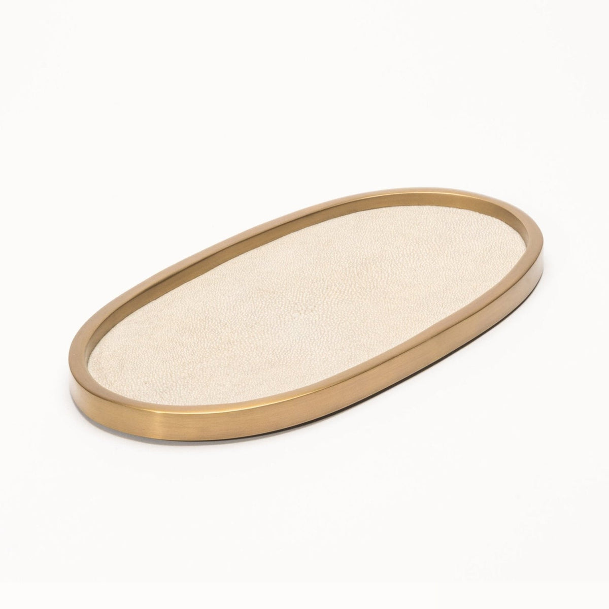 Tray in Shagreen with Bronze Patina Brass by Kifu Paris