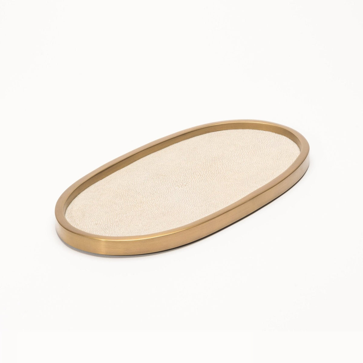 Tray in Shagreen with Bronze Patina Brass by Kifu Paris