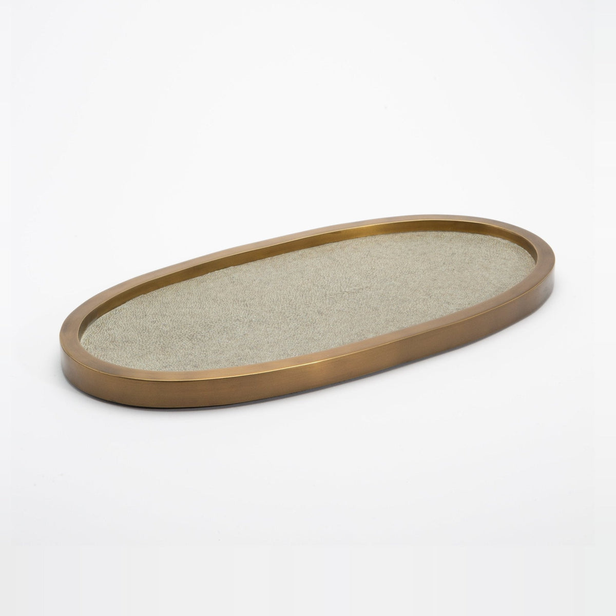 Tray in Shagreen with Bronze Patina Brass by Kifu Paris