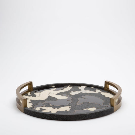 Tray in Shagreen with Camouflage Pattern by R&Y Augousti