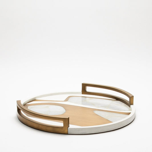 Tray in Shagreen with Cosmos Pattern by R&Y Augousti