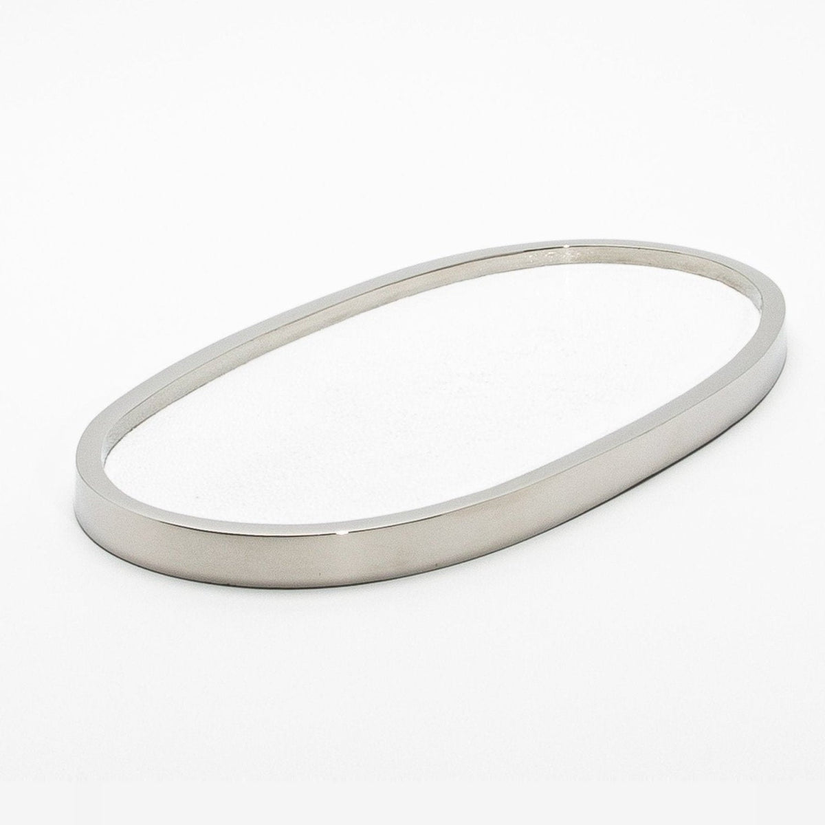 Tray in Shagreen with Polished Stainless Steel by Kifu Paris