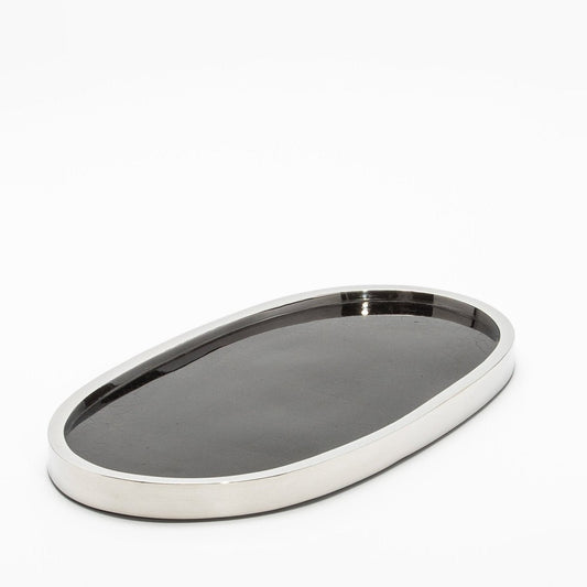 Tray in Shell with Polished Stainless Steel by Kifu Paris
