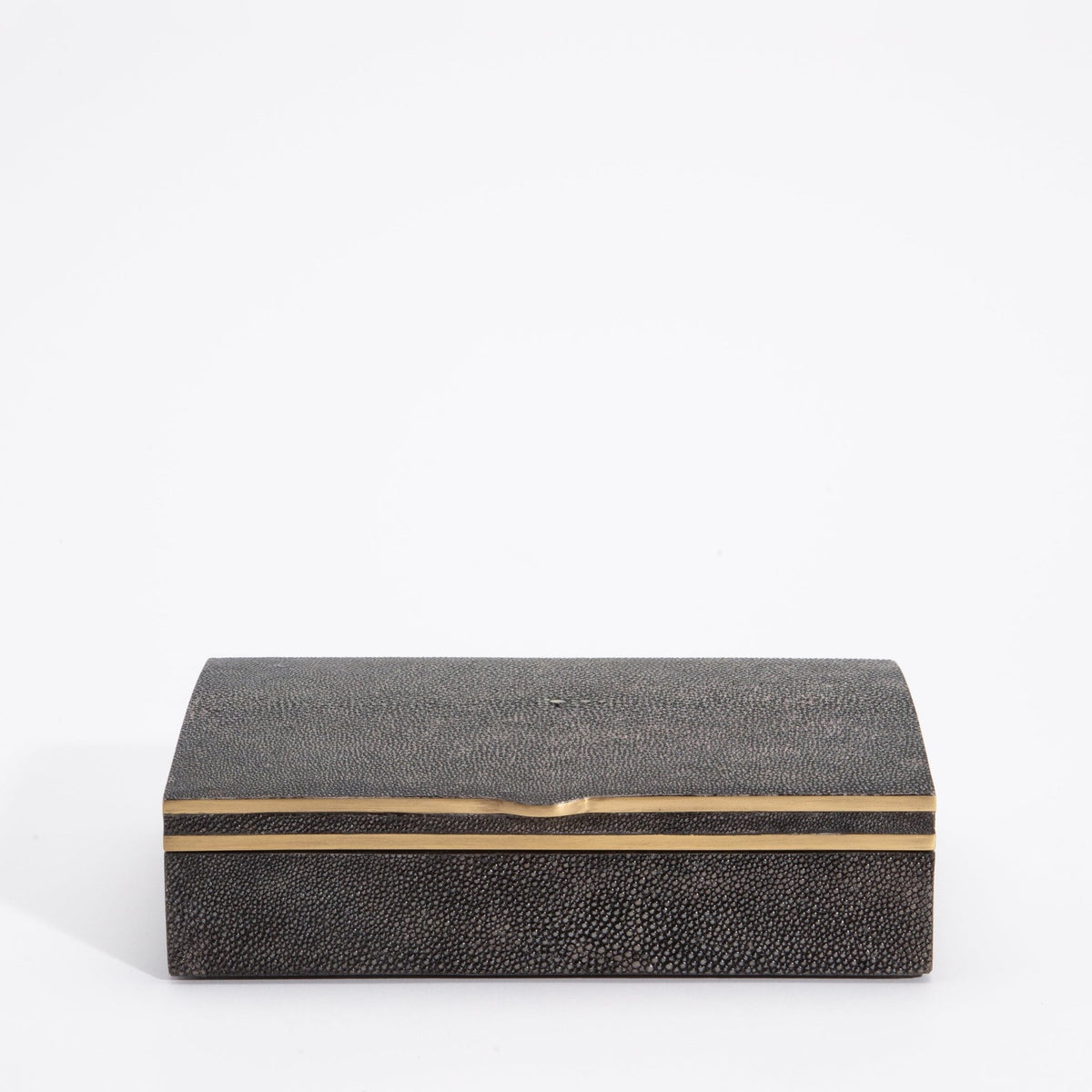 Vaulted Box in Shagreen and Bronze Patina Brass by Kifu Paris