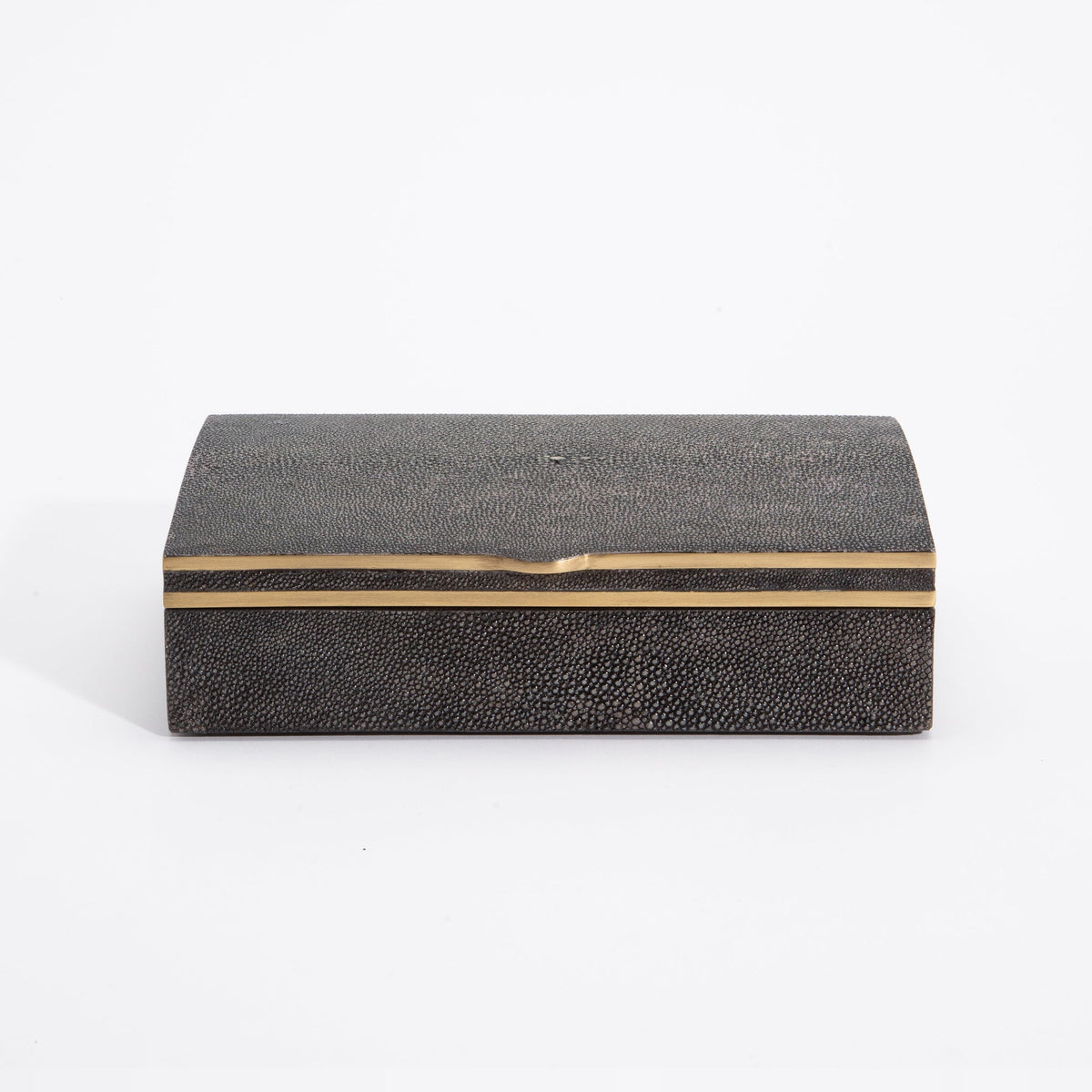 Vaulted Box in Shagreen and Bronze Patina Brass by Kifu Paris