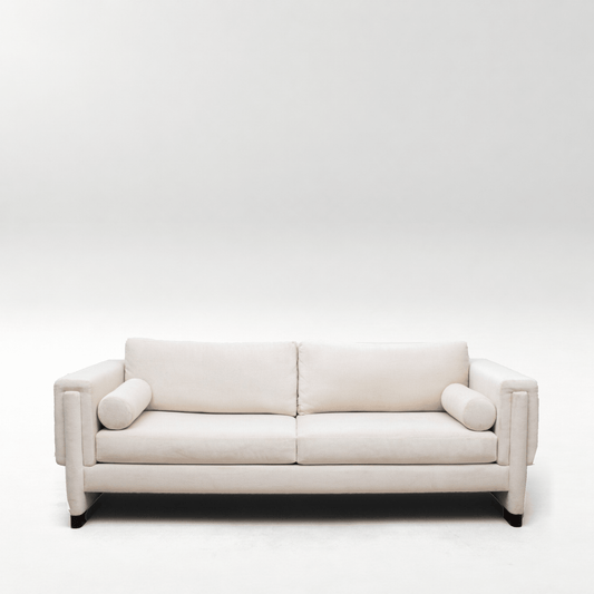 Velvet Sofa in Cream by MOGUL
