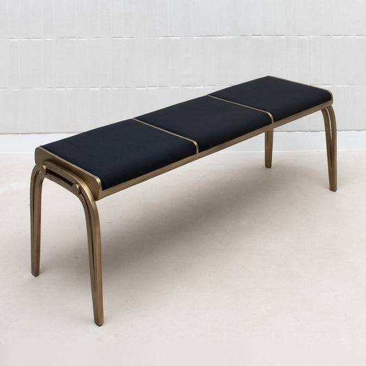 Victoria Bench in Black Velvet by R&Y Augousti