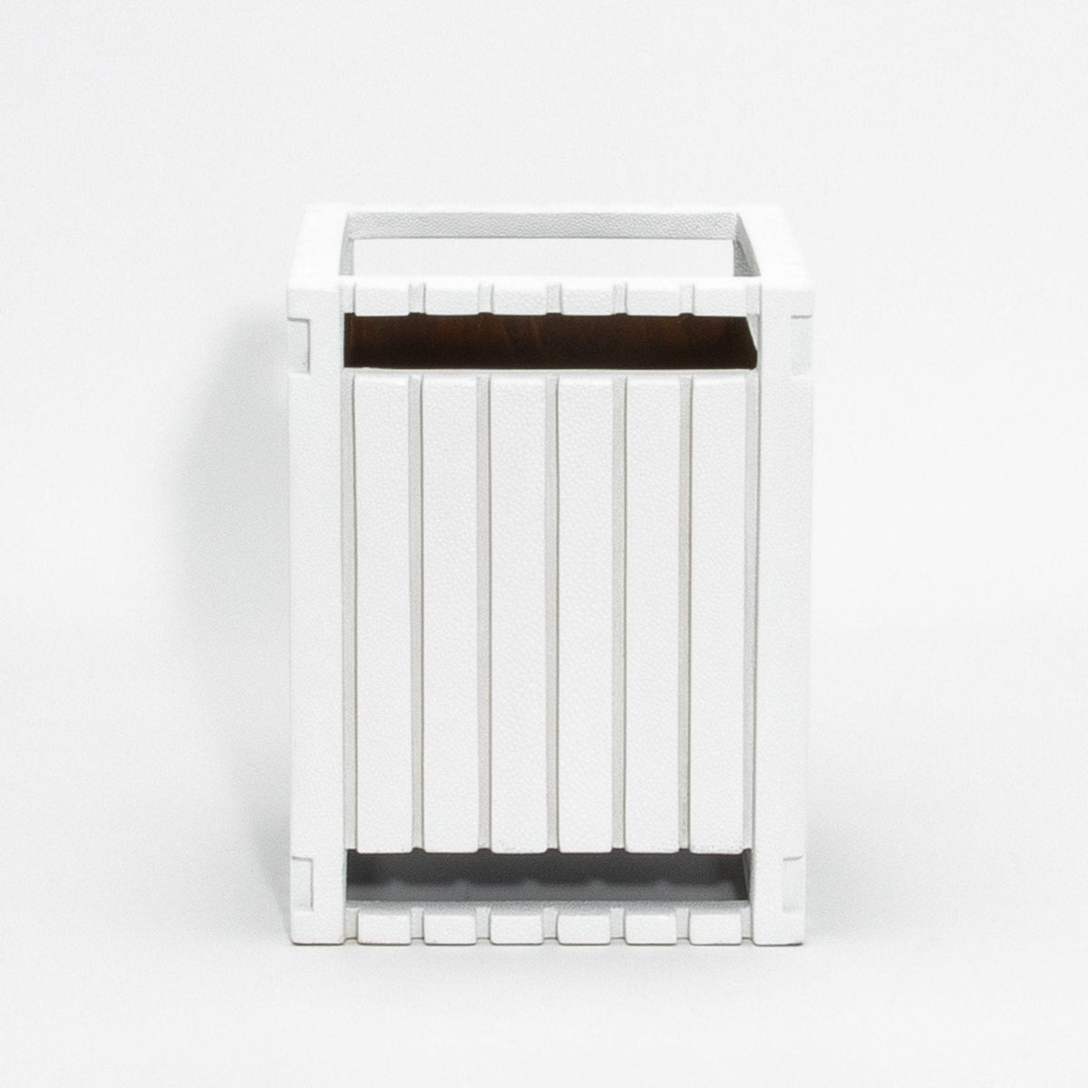 Waste Bin in White Shagreen Detail by R&Y Augousti