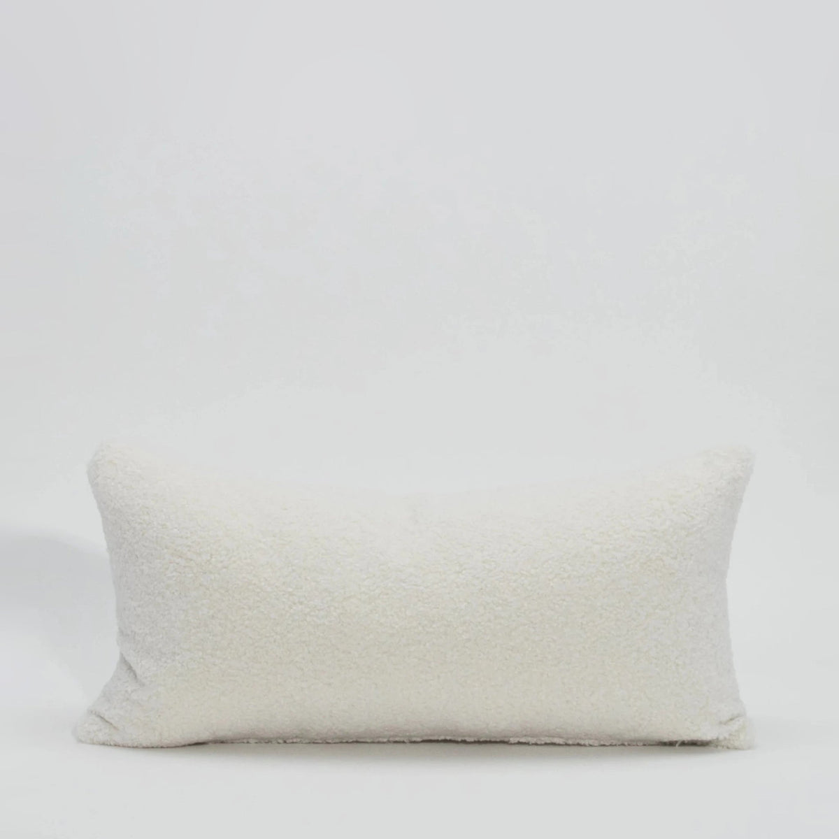 White Textured Kidney Pillow