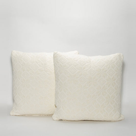 White Textured Pillow